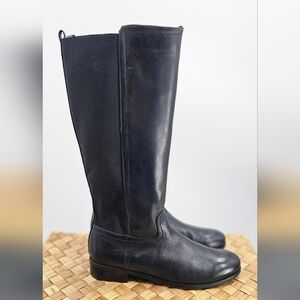 Trotters Black Over the Knee Boots
